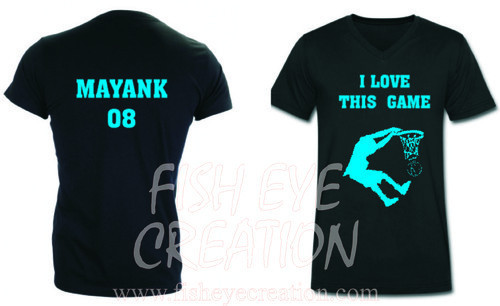 Promotional Individual Name College T Shirt - Cotton, Sizes M-XXL | Unisex, V-Neck, Short Sleeves, Printed Pattern