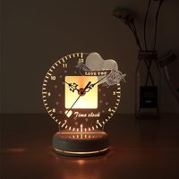 Creative Fruit Shape Alarm Clock - Abs & Acrylic, 210x170x40mm, 7 Color Options | Unisex Digital Charm With Touch & Remote Control