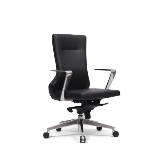 Mars Medium Back Chair - Durable Black Finish, 1050mm Height x 650mm Width | Ergonomic Design, Adjustable Seating, Revolving Base, Easy to Clean, Antibacterial