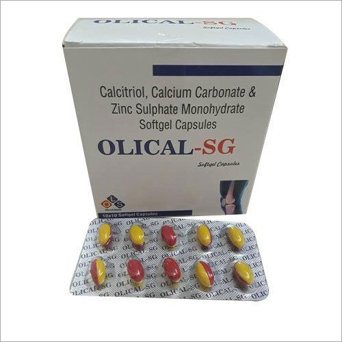 Calcitriol Calcium Carbonate And Zinc Sulphate Monohydrate Softgel Capsule General Medicines