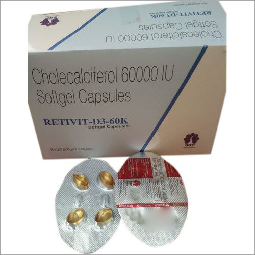 Cholecalciferol 60000 Iu Softgel Capsules General Medicines