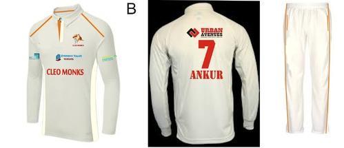 Promotional White Full Sleeve Cricket Jersey
