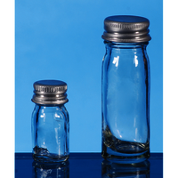 Bottle,McCartney (BIJOU) Narrow Mouth, Clear Neutral Glass, Autoclavable, with Aluminium Screw cap And Rubber Liner 14ml