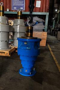 Gearbox Flange - Color: Blue