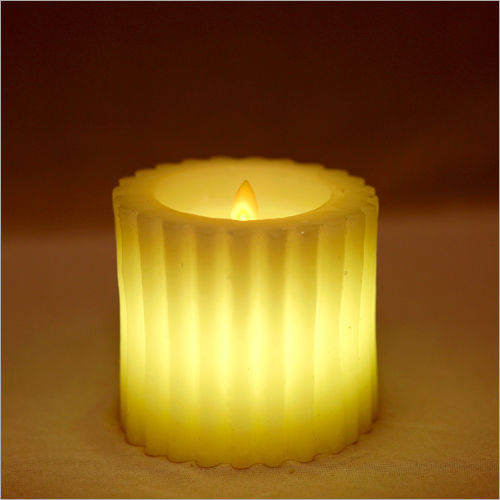 Ribbed LED Candle