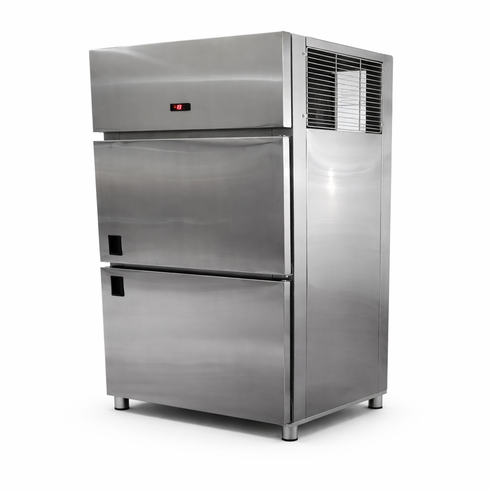 Two Door Vertical Refrigerator - Stainless Steel, Customized Size, Silver Color | Industrial Double-temperature, 220v
