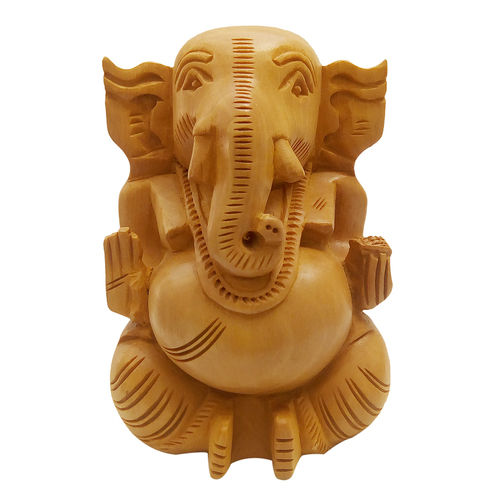 Wooden Ganesh Idol