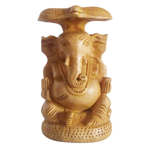 Wooden Ganesh  Idol