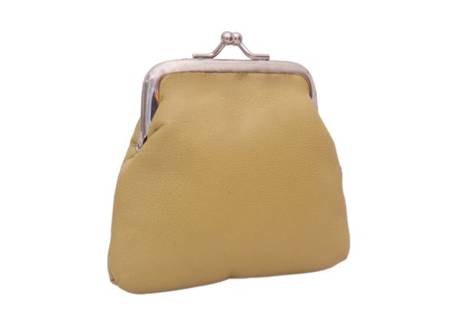 Yellow Women Leather Coin Purse