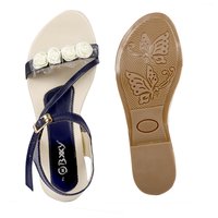 SYNTHETIC MATERIAL FLAT SANDALS  WOMEN'S AND GIRLS