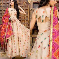 Ladies Long Anarkali Cotton Suit