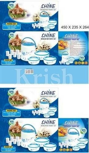 Family Set- Shine - 10 Pcs Size: 1000-2500 Ml + 5 Ltr Jug + 6 Tum