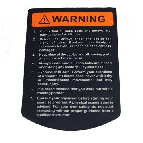 Vinyl Warning Sticker Use: Promotion