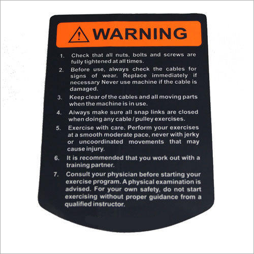 Vinyl Warning Sticker