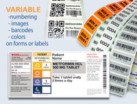 Variable Series Printable Labels