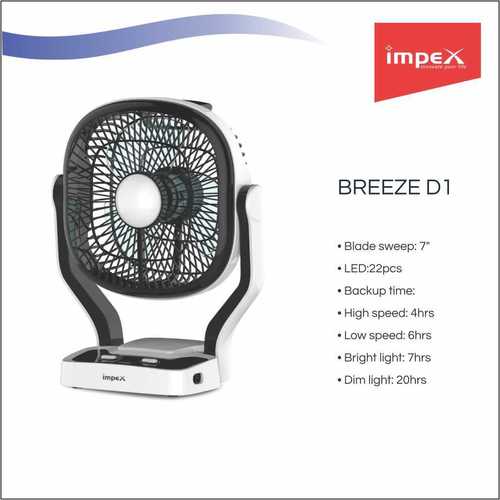 IMPEX Solar Rechargeable Fan (BREEZE D1)