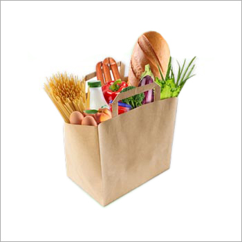 Grocery Paper Bag With Flat Handle