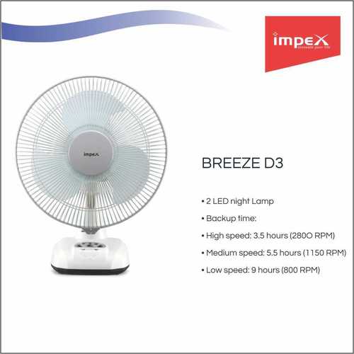 IMPEX Solar Rechargeable Fan (BREEZE D3)