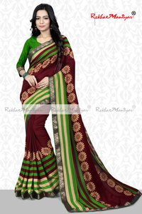 Art Silk Vichitra Print saree