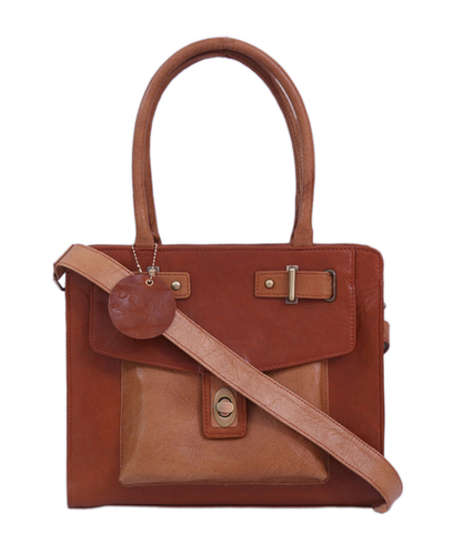 Brown Ladies Handbag With Shoulder Strap
