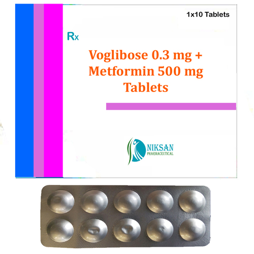 Voglibose 0.3 mg Metformin 500 mg tablets