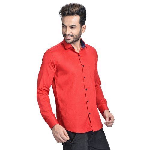 Mens Dotted Print Cotton Shirts