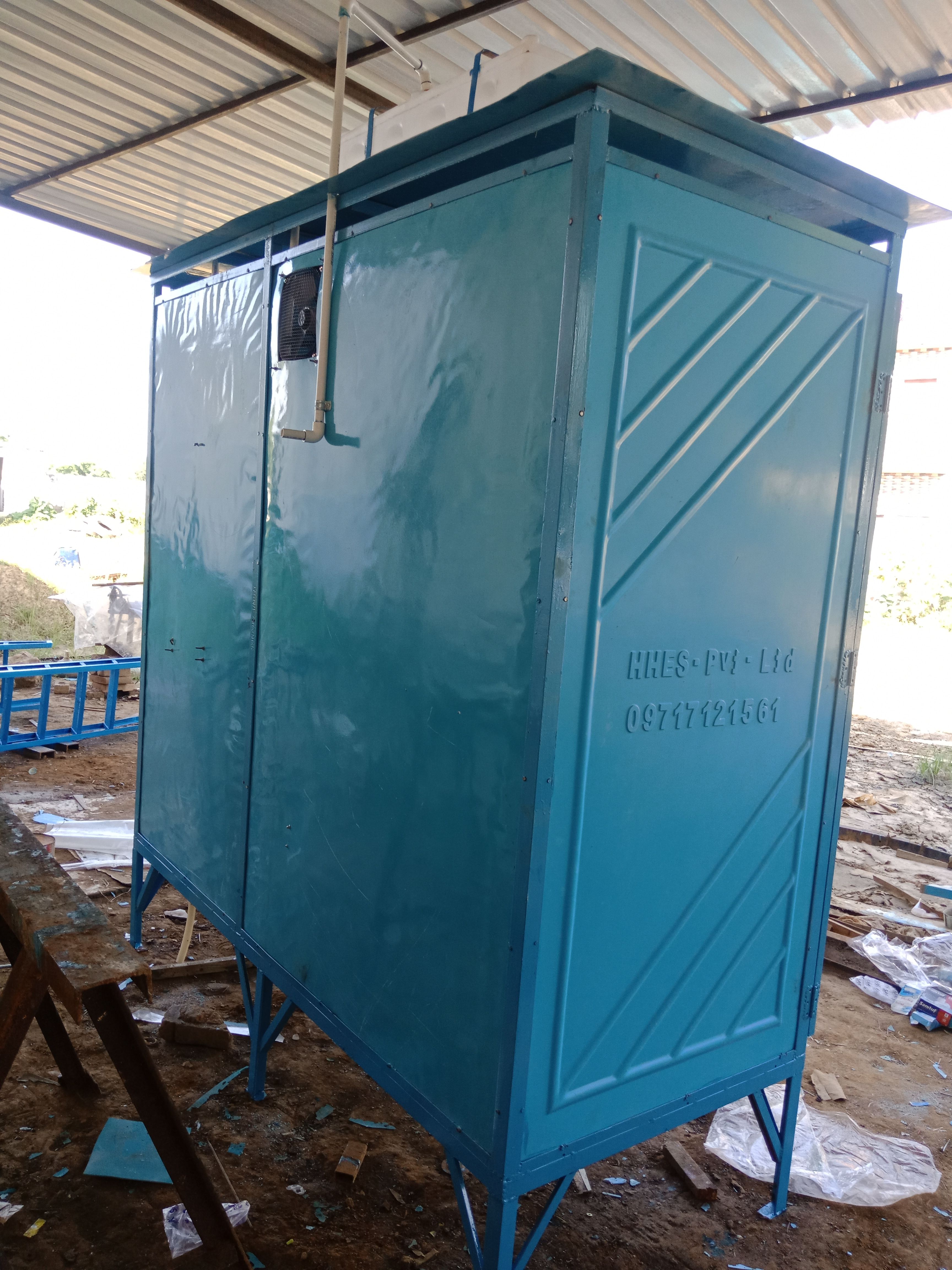 Two Seater Portable Toilet Cabin