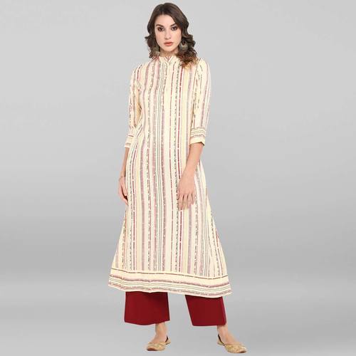 Cream Pure Cotton Kurta