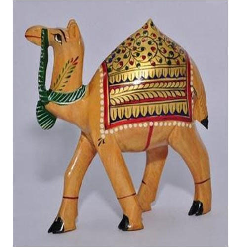 Printed Wooden Camel Statue