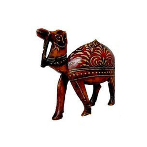 Wooden Printed Camel Statue