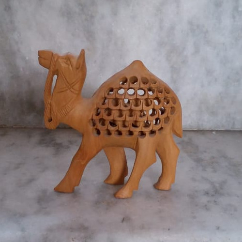 Wooden Carved camel statue
