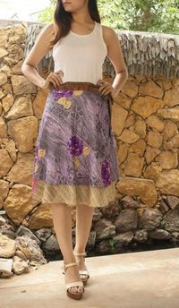Vintage Casual Silk Skirts