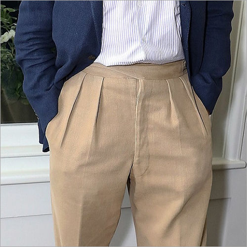 Kyle Slim Fit Sax Double Pleated Pants  MenSuitsPage
