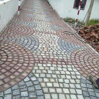 Mix Brown Pathway Stones Solid Surface