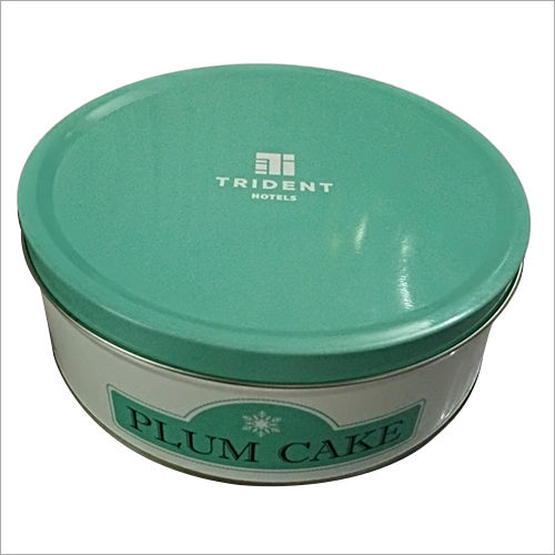 Green & White Cake Tin Container