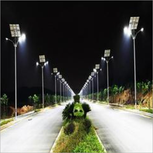 Pole Mounted Solar Street Light - 220-240 Volt Voltage Durable Outdoor Design | 2-Year Warranty High Efficiency