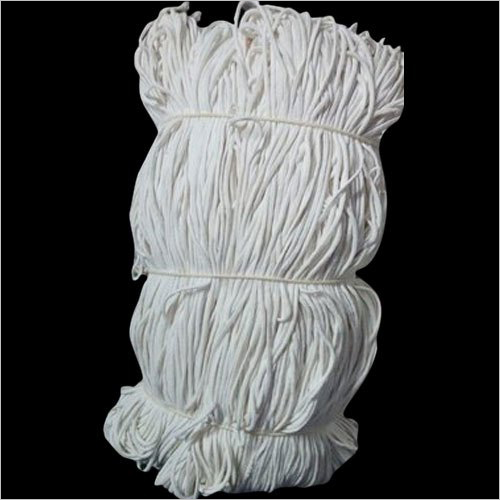 Garment Cotton Cord - 0.25 Inch Width, Density 1.54 - 1.56 g/cm, Plain White Color, Light Weight and Soft Texture, Braided Style