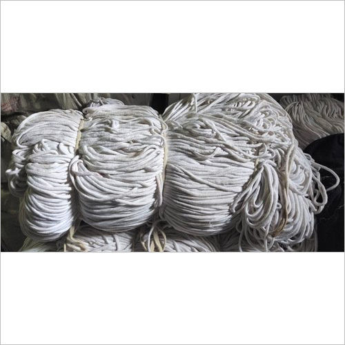 Diamond Cotton Nada Dori - 0.75 Inch Width, White Color | Plain Braided Cords for Garments