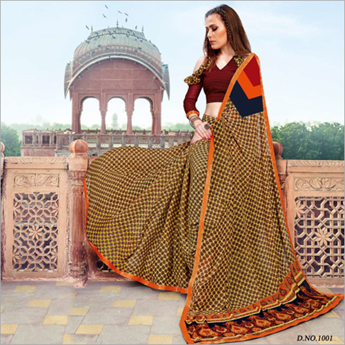 Printed Surat Saree - Fine Quality Fabric, Suitable for All Seasons | Printed Design, Available in Various Color Combinations