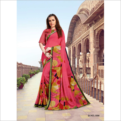 Fancy Surat Saree - Fancy Fabric Blend, Available in Multiple Sizes and Colors | Elegant Printed Patterns for All Seasons: Rainy, Spring, Summer, Winter