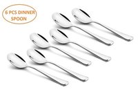 Silver Zodi 304 Grade, 18/10 & Cup Rolled Dinner Spoon 6 Pcs