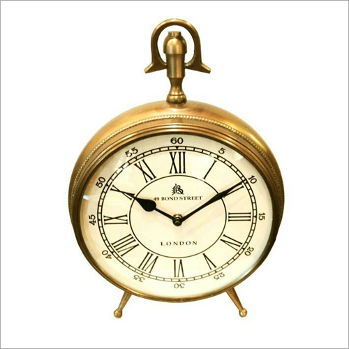 Roman Analog Brass Table Clock