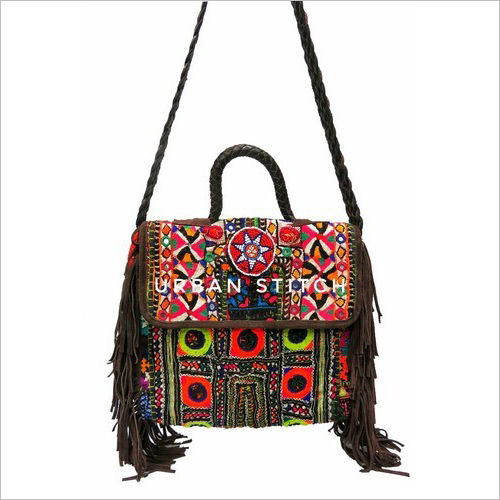 Suede Leather Banjara Messenger Bag