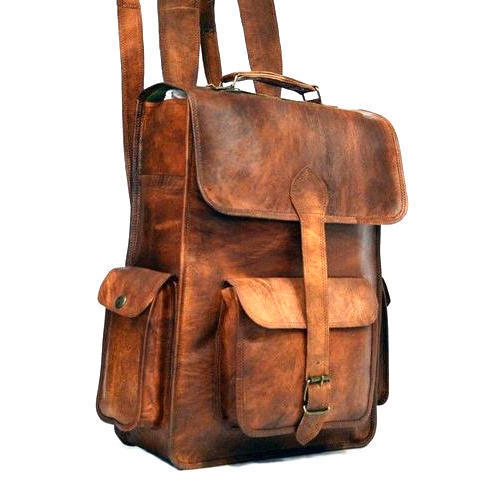 Leather College Backpack Bags By RPS TRADERS