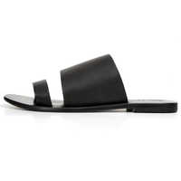 Gents Leather Footwear - Leather Material, Flat Heel, Medium Width | Black Slip-On Design with Rubber Sole