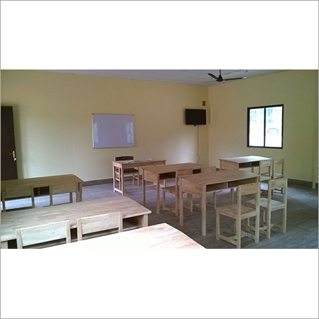 Prefabricated School - Metal Sheet and PVC Panel Structure, One Swing Door and Four Windows