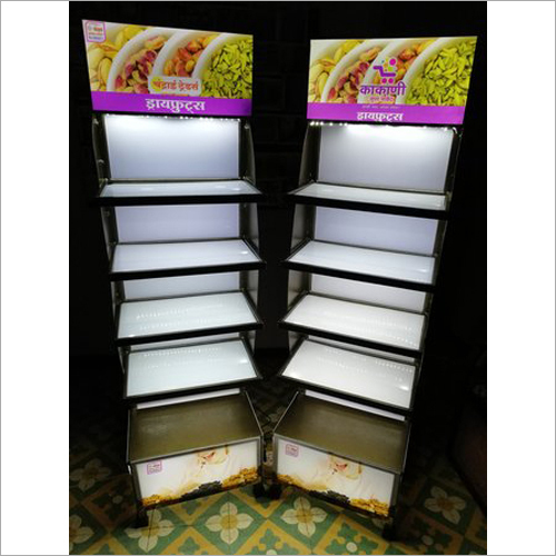 Durable Herbal Products Display Rack Led Light
