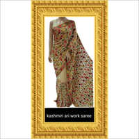 Available In Multicolour Kashmiri Hand Work Saree