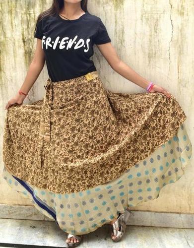 Ladies Cotton Vintage Silk Skirts