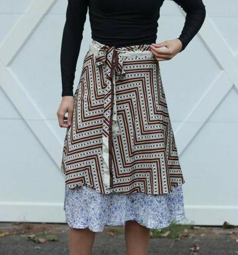 Women Silk Vintage Skirts
